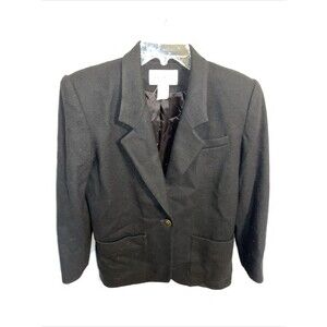 John Celeste Women’s Dressy Jacket Size 6 Black Cashmere Blend Going Out Formal